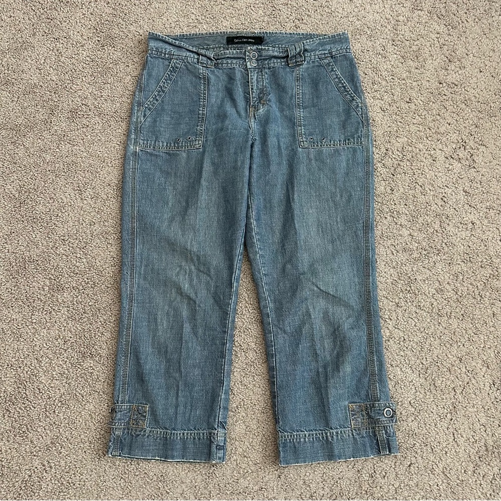 Calvin Klein Jeans Capri Womens Size 8 Denim